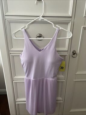 Target Lavender Athletic V-Neck Pleated Slip Dress